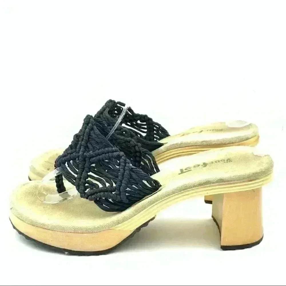 On Your feet Chinese laundry pop sandals 7 macramé